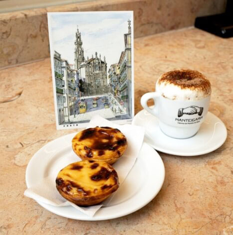 Pastel de nata et café